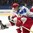 SPISSKA NOVA VES, SLOVAKIA - APRIL 18: Russia's Mark Rubinchik #6 celebrates after scoring the 5-4 OT game winning goal against the Czech Republic during preliminary round action at the 2017 IIHF Ice Hockey U18 World Championship. (Photo by Steve Kingsman/HHOF-IIHF Images)

